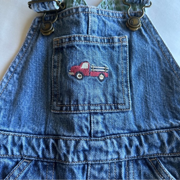 Boys Gymboree denim lined blue jean truck overalls 18-24 months‎ - Picture 3 of 6